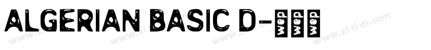 ALGERIAN BASIC D字体转换